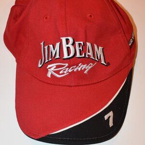 Robby Gordon Jim Beam Racing #7 Baseball Hat Motorsports Red & Black NASCAR